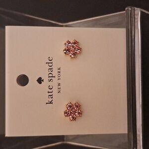 Kate Spade Pink Floral Stud Earrings. NWT, dust bag included